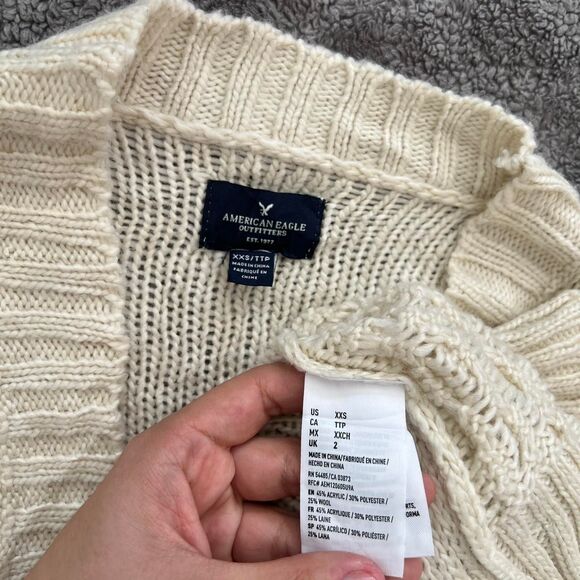 American Eagle cream beige cardigan - Picture 4 of 6